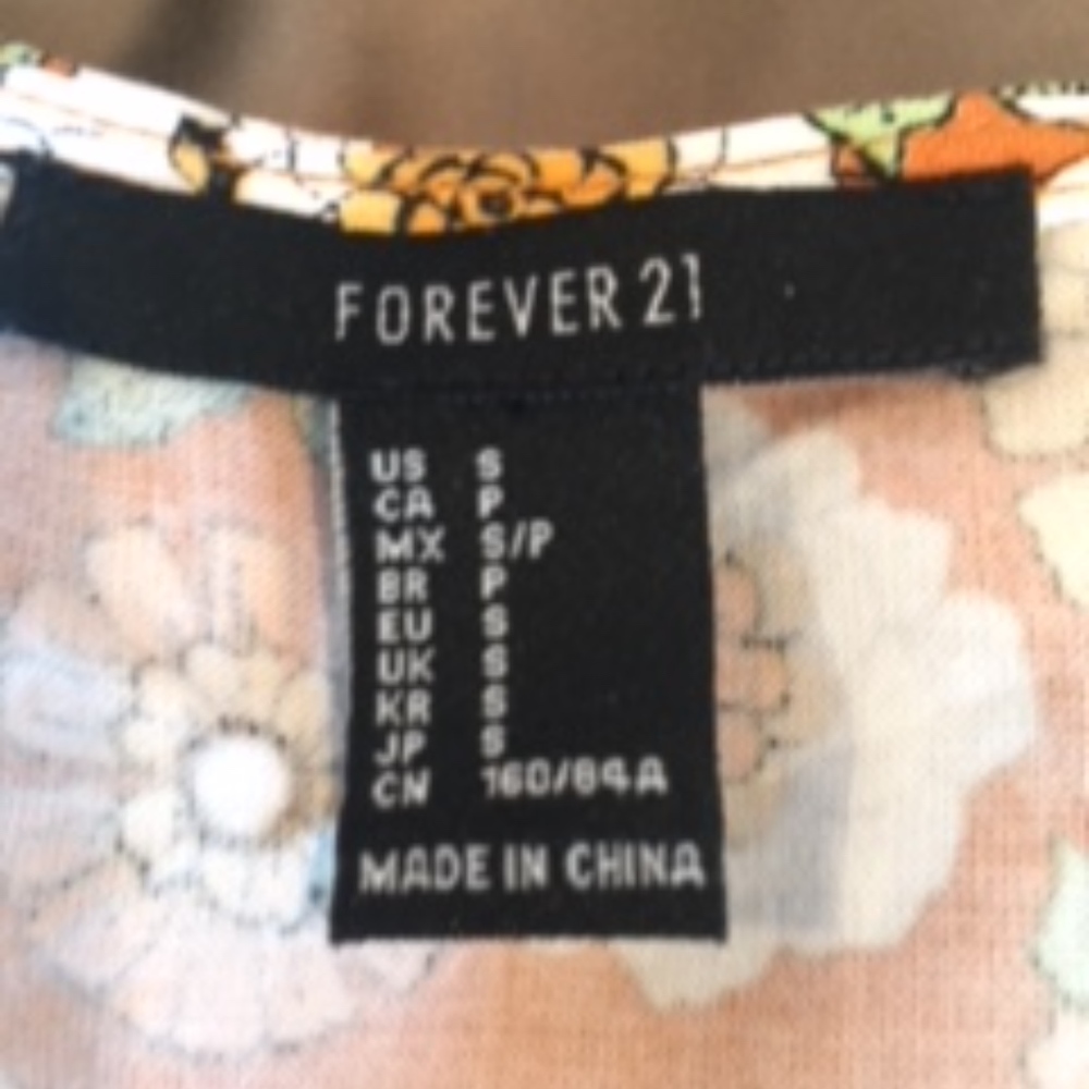 NWOT Forever 21 Hippie/Boho Orange Floral Dress - Picture 8 of 8